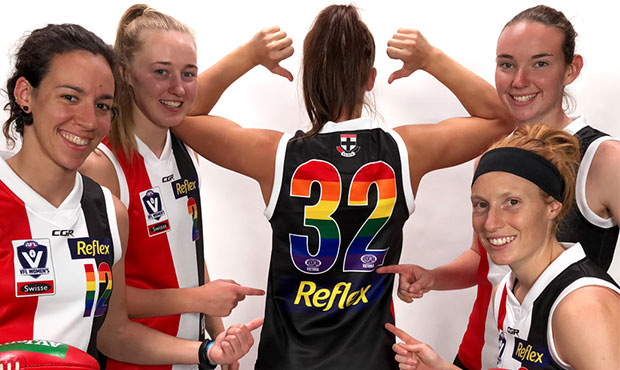 The Southern Saints will wear a “Pride” strip on Saturday in recognition of IDAHOBIT. - St Kilda Saints,AFLW